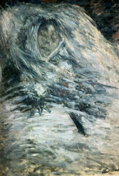 Claude Oscar Monet : Camille Monet On Her Deathbed